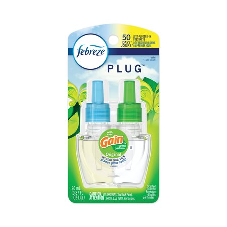 Febreze PLUG Air Freshener Refills, Gain Original, 0.87 oz 74903EA